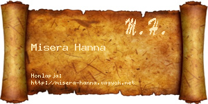 Misera Hanna névjegykártya
